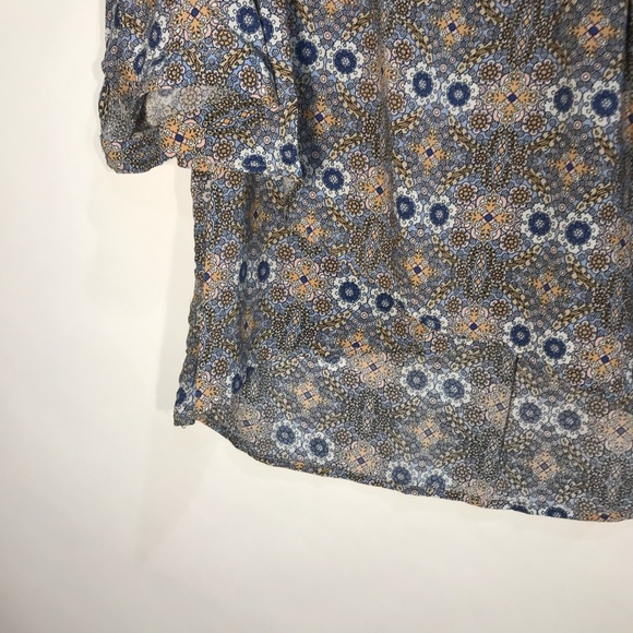 Adrienne Vittadini Blouse Floral Asymmetrical Top size 1X - Picture 3 of 9